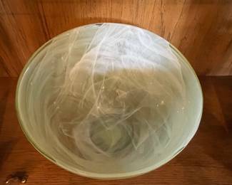 Alabaster Glass Swirl Bowl