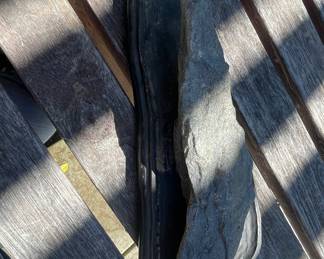 Decorative Slate Stone in Tiered Black Tray