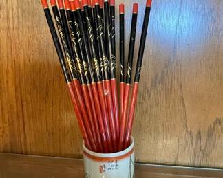 Decorative Chopsticks with Nautical Themed Holder