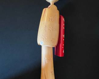 Vintage Kokeshi Doll with Floral Motif