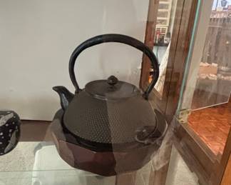 Vintage Cast Iron Hobnail Teapot