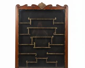 Vintage Chinese Rosewood Curio Wall Cabinet