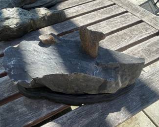 Japanese Suiseki Stone Display