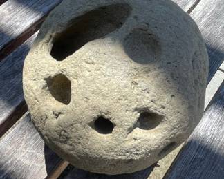 Carved Stone Face Object (Hag Stone)
