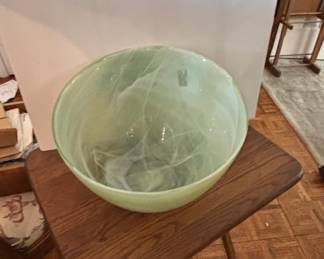 Allure Large Sidedo Bowl, 12" Yellow, 100% Recycled Glass