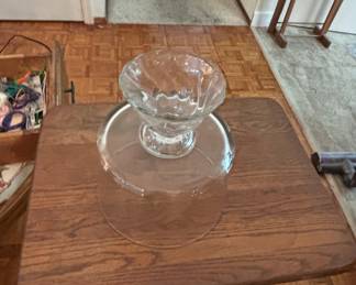 Large Clear Glass Trifle Bowl