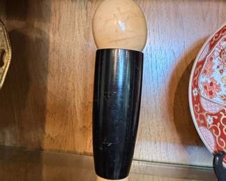 Creative Kokeshi Doll by Sato Suigai with Cherry Blossom Decoration