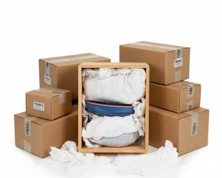 Antique Ceramic Bowl with Blue and Red Rim