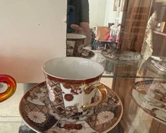 Japanese Imari Porcelain Tea Cup and Saucer