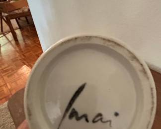 Hand-Painted Ceramic Vase Signed "Imai"