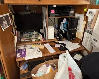 Wooden Desk Organizer Unit