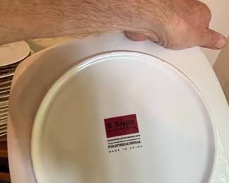 B. Smith with Style White Rectangular and Square Serving Platters