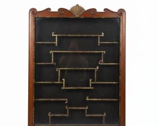 Vintage Chinese Rosewood Curio Wall Cabinet