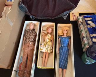 Vintage Barbie and Friends Dolls and Kokeshi Dolls