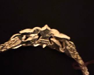 Gold Tone Necklace with Marcasite and Cubic Zirconia Accents