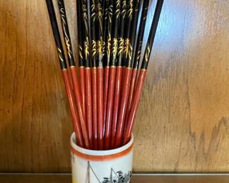 Decorative Chopsticks with Nautical Themed Holder