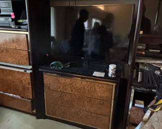 Century Furniture Chin Hua Burl Wood Armoire or Entertainment Center