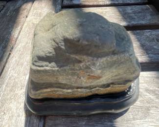 Scholar's Rock on Custom Stand