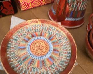 Japanese Imari Porcelain Tea Set and Decorative Box