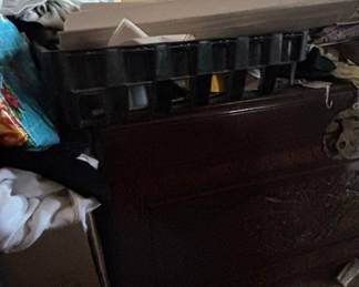Antique Oak Dresser with Brass Hardware