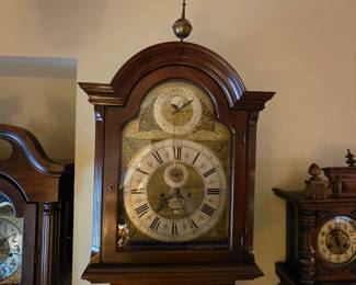 18th century long case grandfather clock from London, beautifully restored