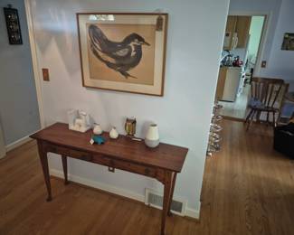 Large wood hall table