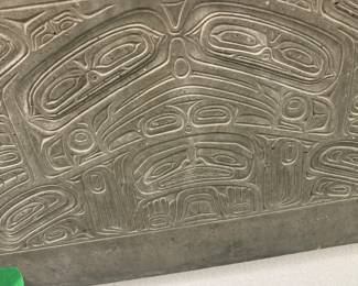 Joseph Illig Lineform Haida plaque-Friday Harbor artist
