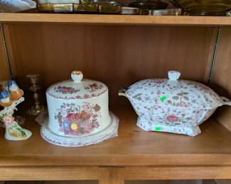 Antique Mason Covered Cake plate