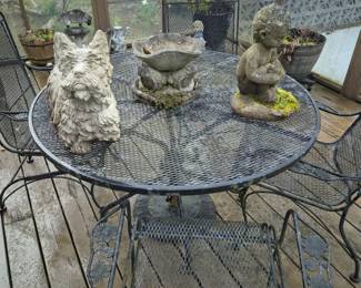 Metal outdoor table and chairs