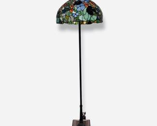 10 TiffanyStyleStainedGlassFloorLampFloralShade