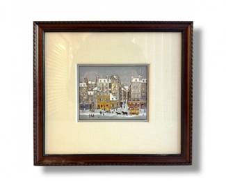 136 MichaelDelacroixNeigeSurLaCiteFramedPrint