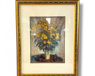 103 JerusalemArtichokeFlowers1880FramedPrintAfterClaudeMonet