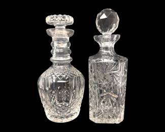 8 WaterfordRingNeckCrystalDecanterCutCrystalDecanter