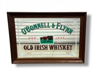 61 OConnellFlynnOldIrishWhiskeyFramedAdvertisingMirror