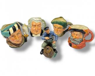 87 RoyalDoultonCharacterJugsFalstaffLawyerFalconerAuldMac