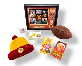 67 USCTrojansCollectionFootballGuidesPinsBeanieFramedArt