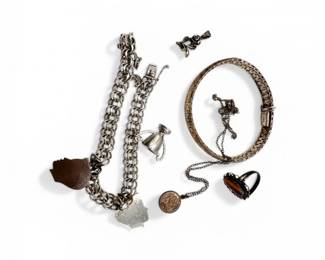 157 SterlingSilverJewelryMixNecklaceBraceletPendants497g