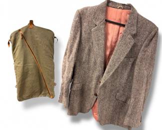 110 MensHarrisTweedEatonBlazerHandwovenWoolwCoverScotland