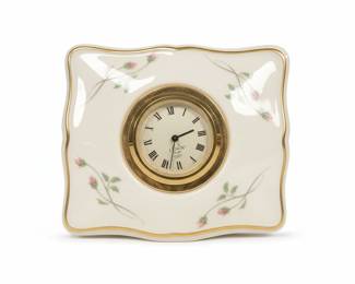 Lenox "Rose Manor" Porcelain Mantel Clock