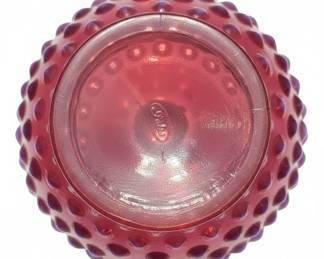 Fenton Hobnail Cranberry Opalescent Small Favor Vase
