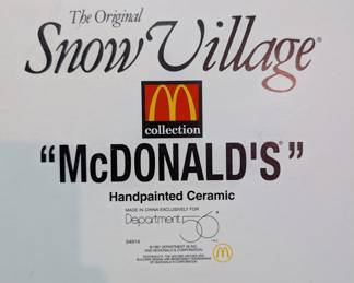 Department 56 The Original Snow Village McDonald's #54914