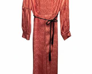 Vintage Silk Brocade Dragon and Phoenix Dress