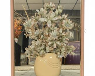 Vintage Floral Mirror with Vase