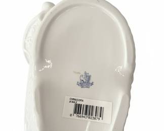 Belleek Cornucopia Vase with Shamrock Decoration