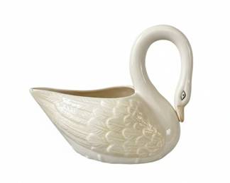Belleek Porcelain Swan Vase