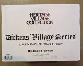 Department 56 Dickens' Village Series "T. Puddewick Spectacle Shop" #58334