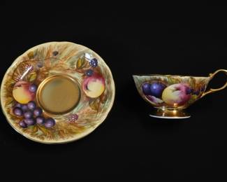 Aynsley Orchard Gold Teacup and Saucer