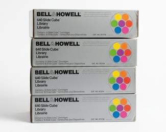 Bell & Howell 640 Slide Cube Library Cartridges (Lot of 6)