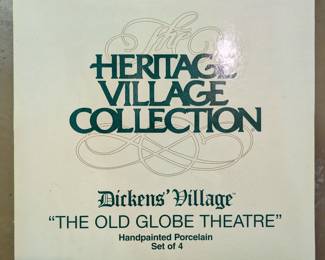 Department 56 Dickens' Village "The Old Globe Theatre" Set of 4