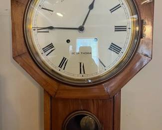 Seth Thomas Pendulum Wall Clock Wood Case